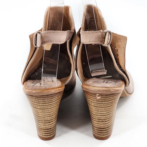 MIZ MOOZ Kinsley Sandal NWOB Perforated Leather Wedge Nude - Picture 6 of 15